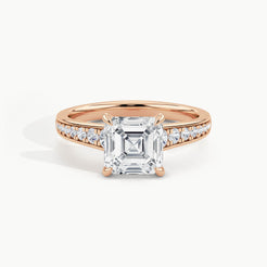 Rose Gold, Asscher, down view