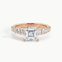Rose Gold, Asscher, down view