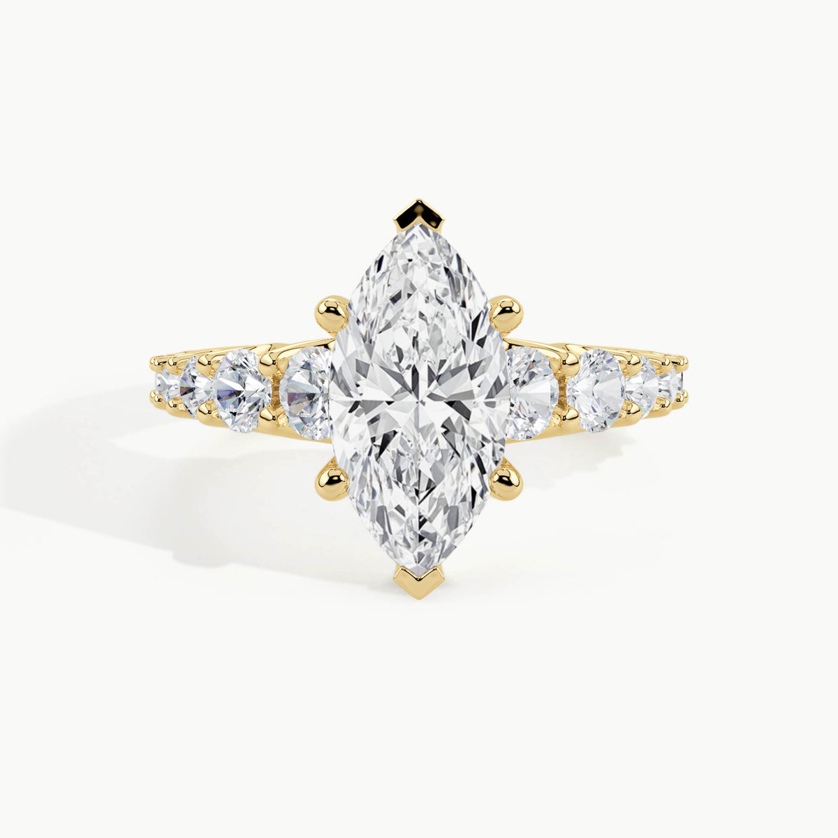 Yellow Gold, Marquise, down view