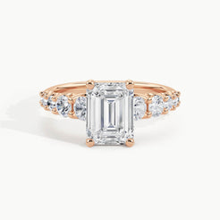 Rose Gold, Emerald, down view