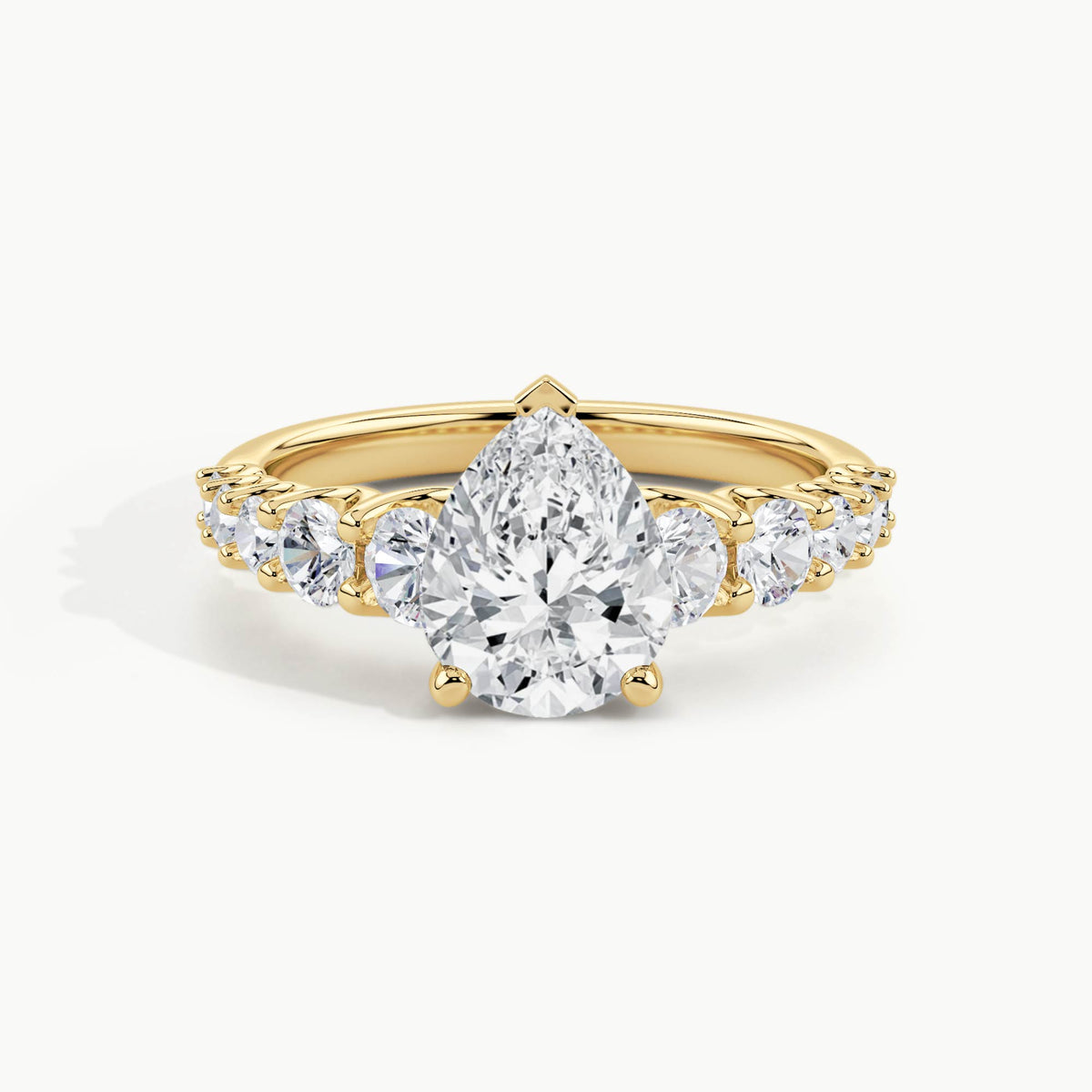 Yellow Gold, Pear, down view