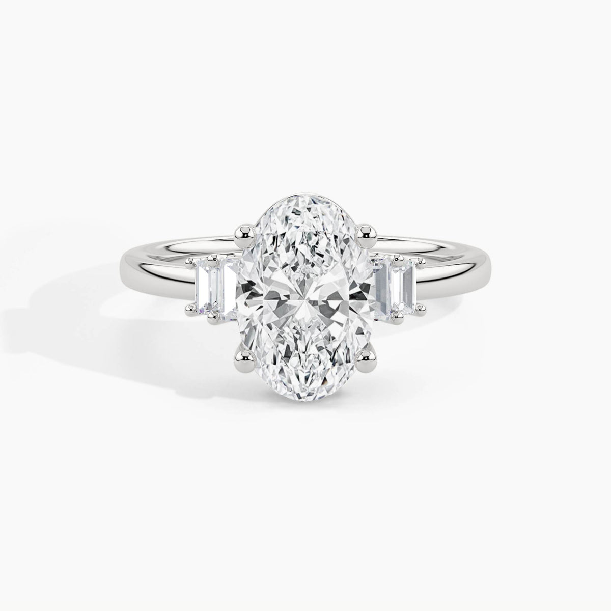 950 Platinum, Oval, down view