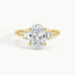 Yellow Gold, Oval, down view