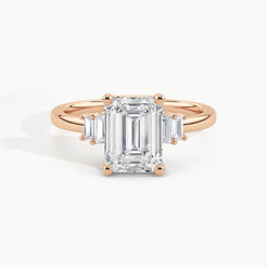 Rose Gold, Emerald, down view