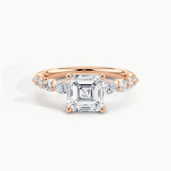 Rose Gold, Asscher, down view