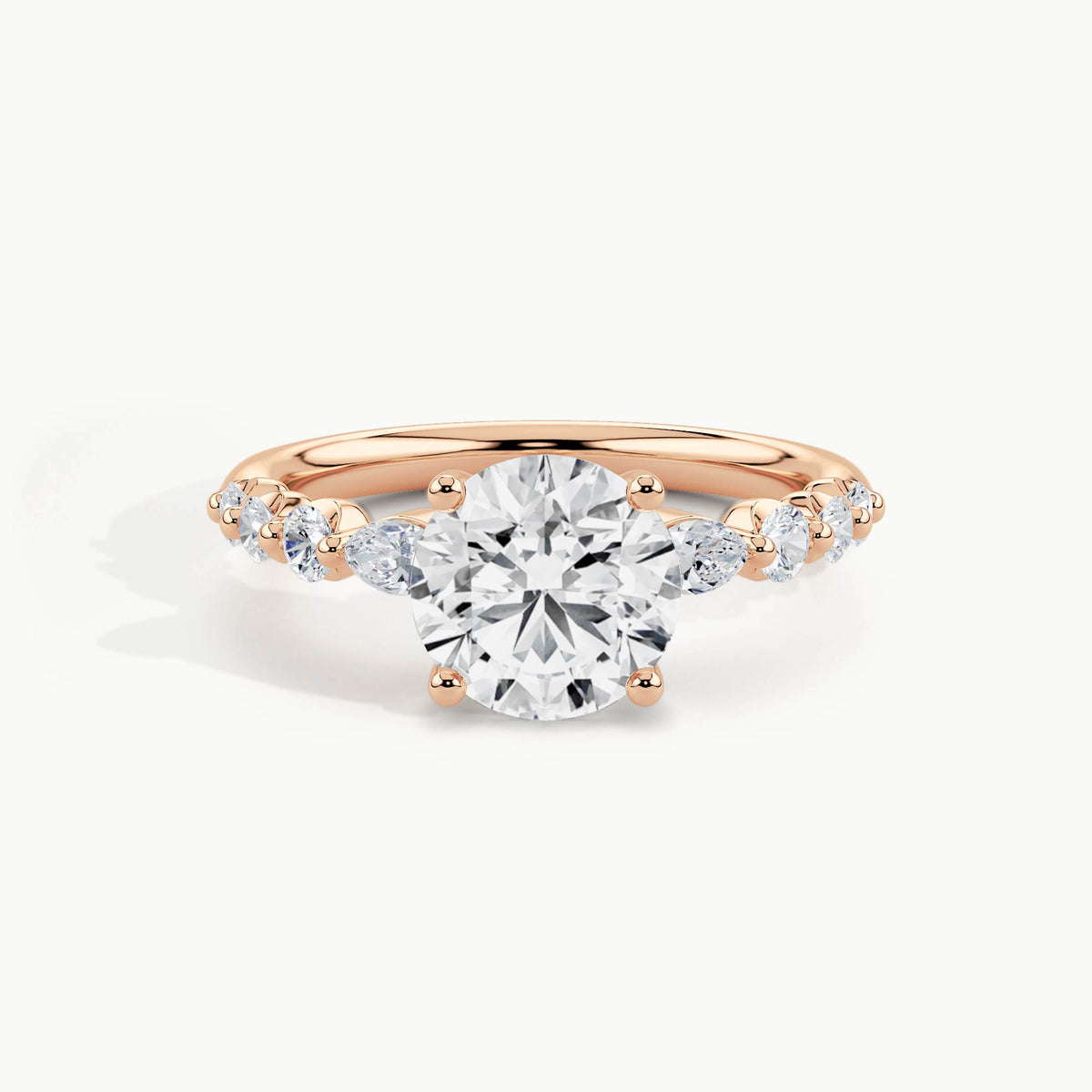 Rose Gold, Round, down view