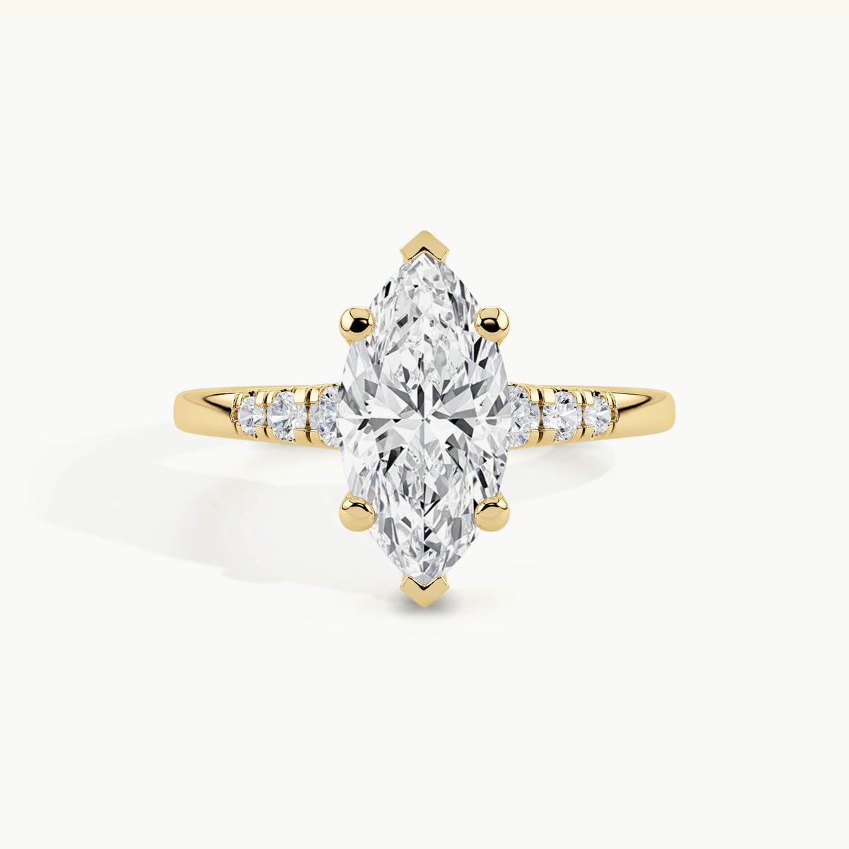 Yellow Gold, Marquise, down view
