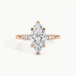 Rose Gold, Marquise, down view