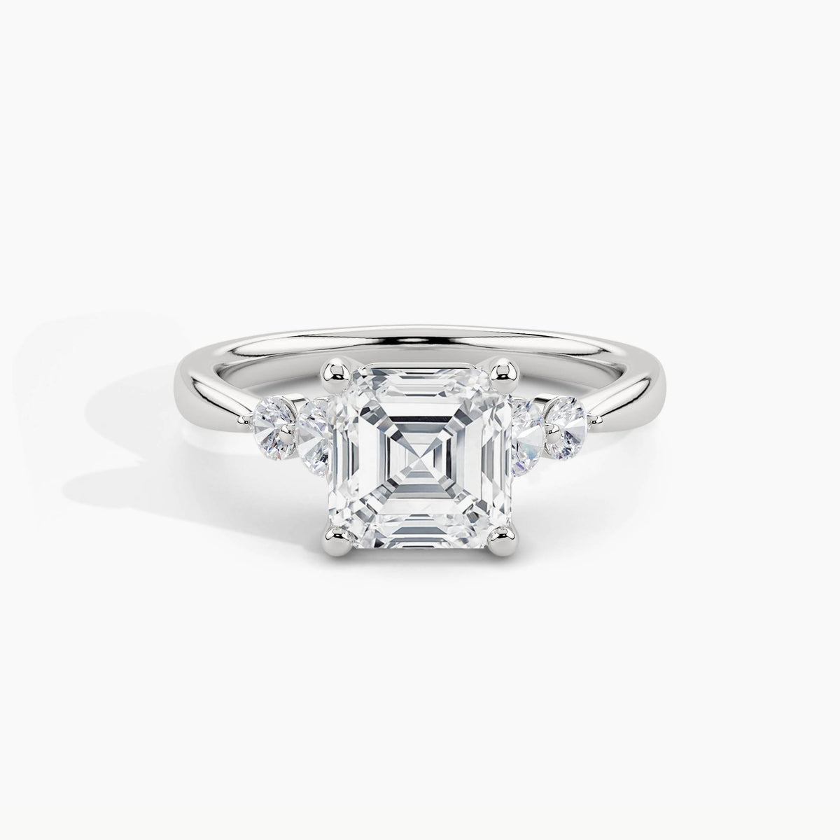 950 Platinum, Asscher, down view