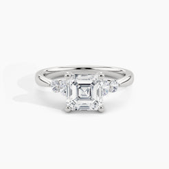 950 Platinum, Asscher, down view