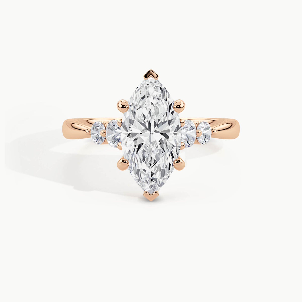 Rose Gold, Marquise, down view