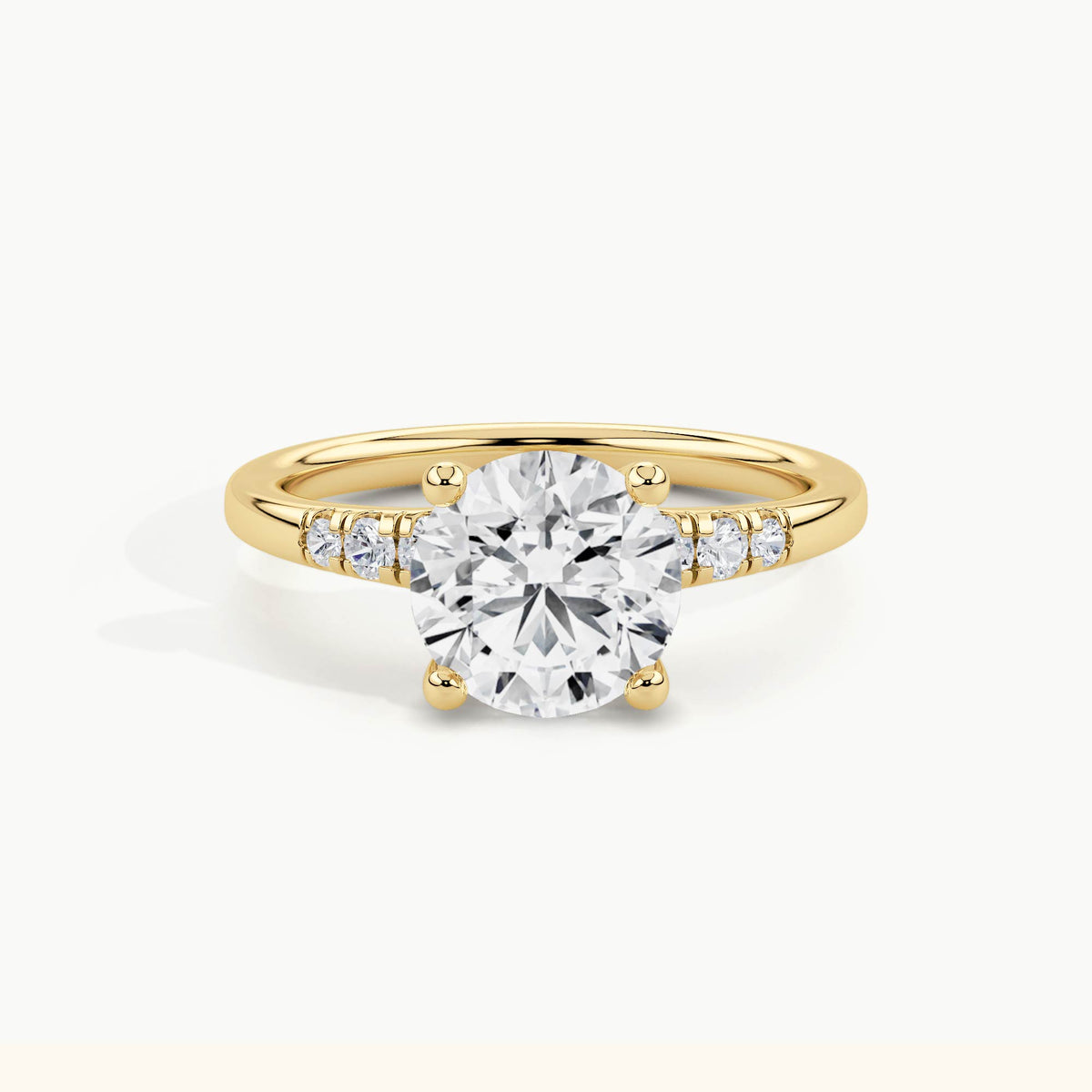 Yellow Gold, Round, down view
