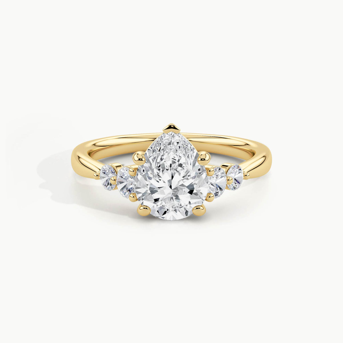 Yellow Gold, Pear, down view