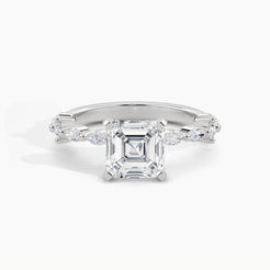 950 Platinum, Asscher, down view