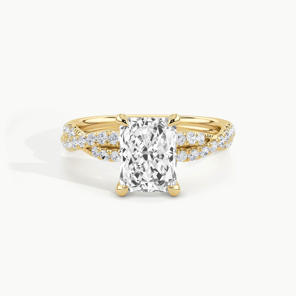 Yellow Gold, Radiant, down view