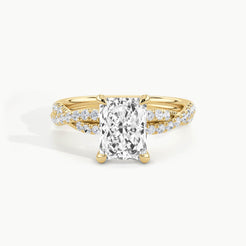 Yellow Gold, Radiant, down view