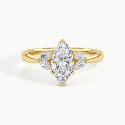 Yellow Gold, Marquise, down view