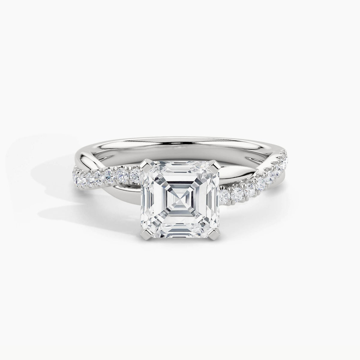 White Gold, Asscher, down view
