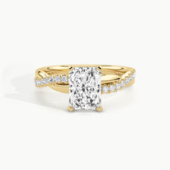 Yellow Gold, Radiant, down view