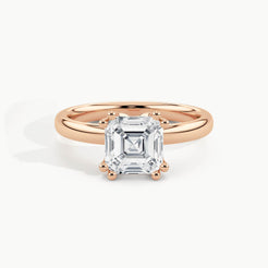 Rose Gold, Asscher, down view