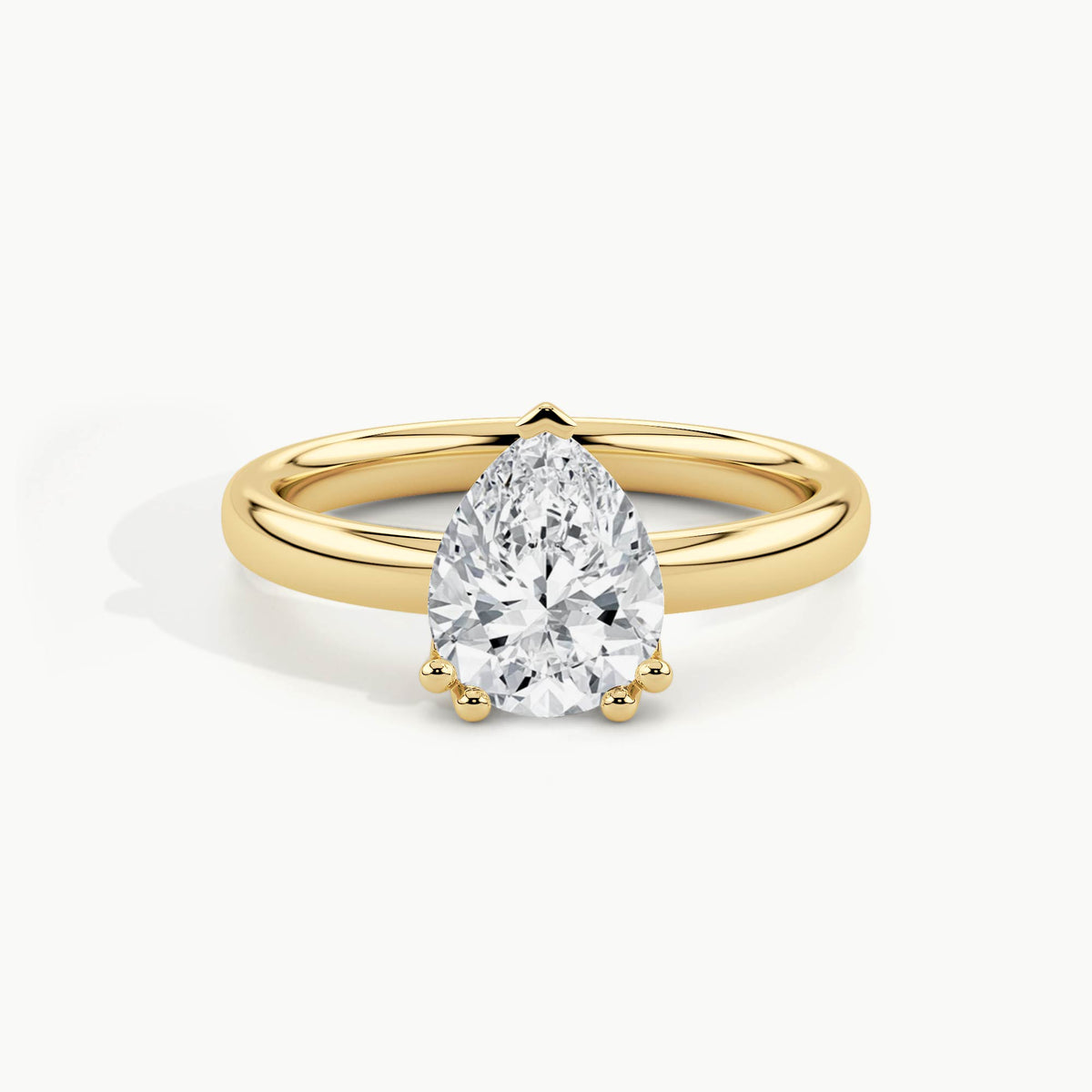 Yellow Gold, Pear, down view