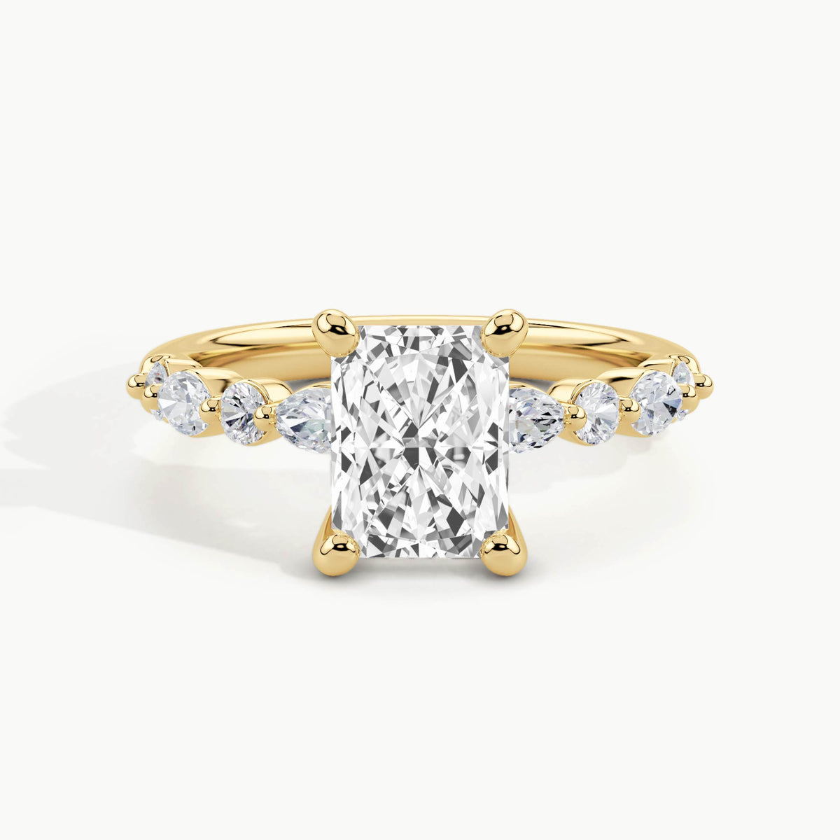 Yellow Gold, Radiant, down view