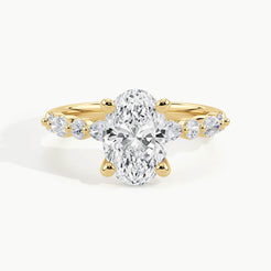 Yellow Gold, Oval, down view