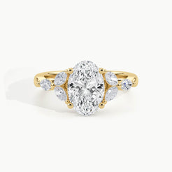 Yellow Gold, Oval, down view