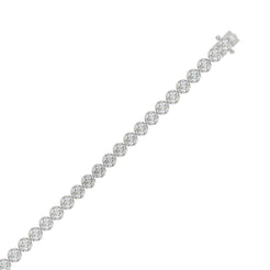 Lightweight Fusion Lab Diamond Tennis Bracelet – ~3ct – 14k White Gold – down view