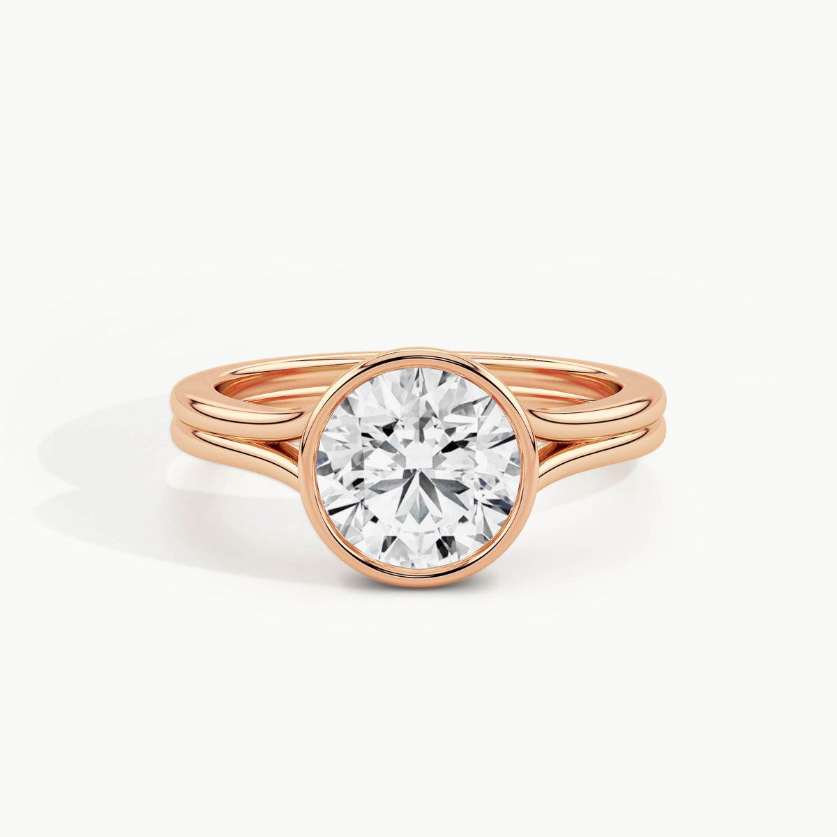 Rose Gold, Round, down view