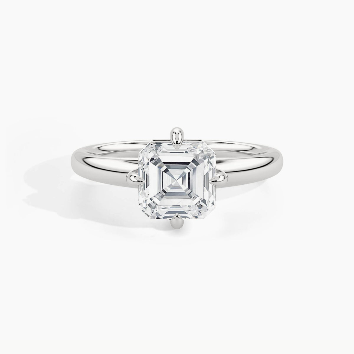 950 Platinum, Asscher, down view