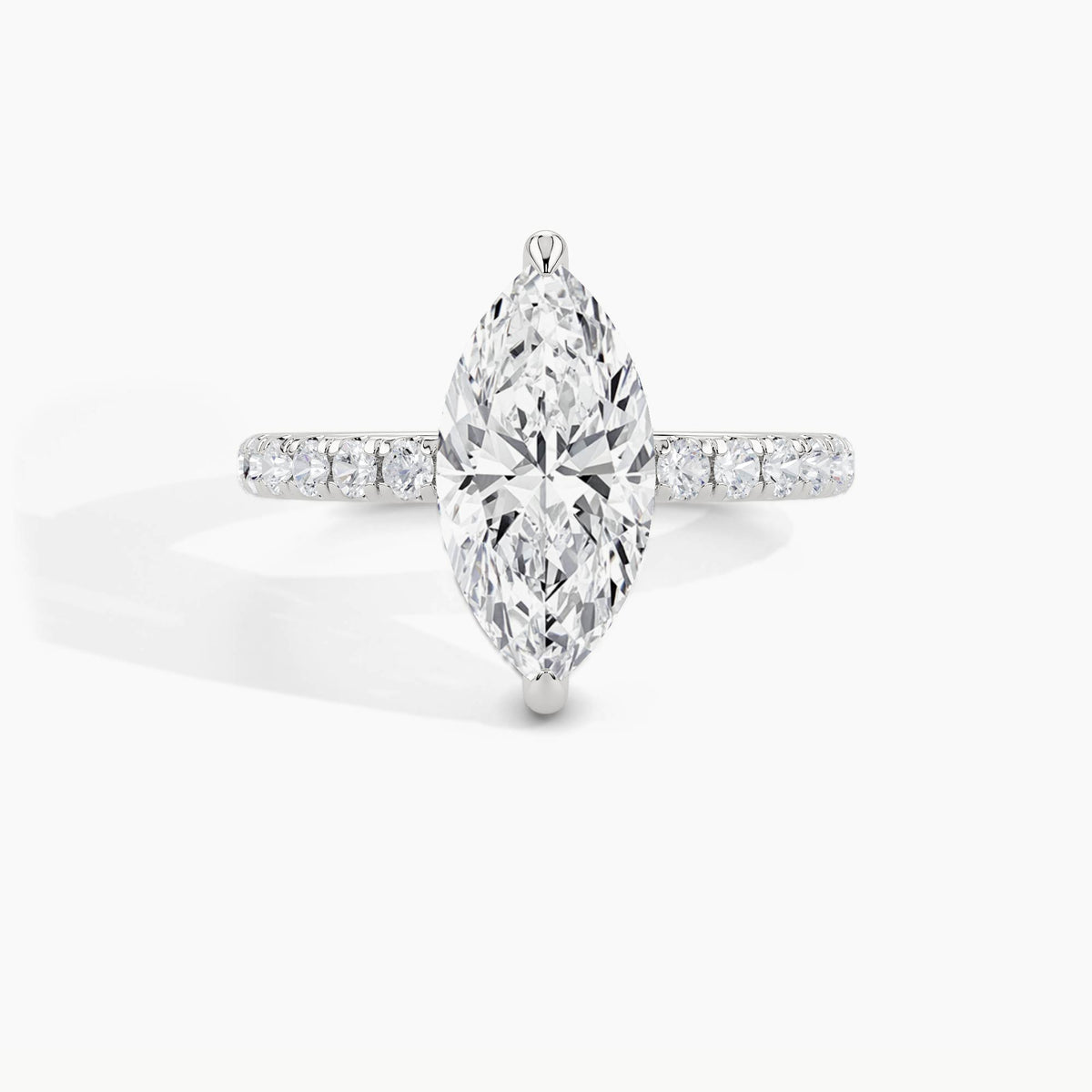 White Gold, Marquise, down view