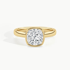 Yellow Gold, Cushion, down view