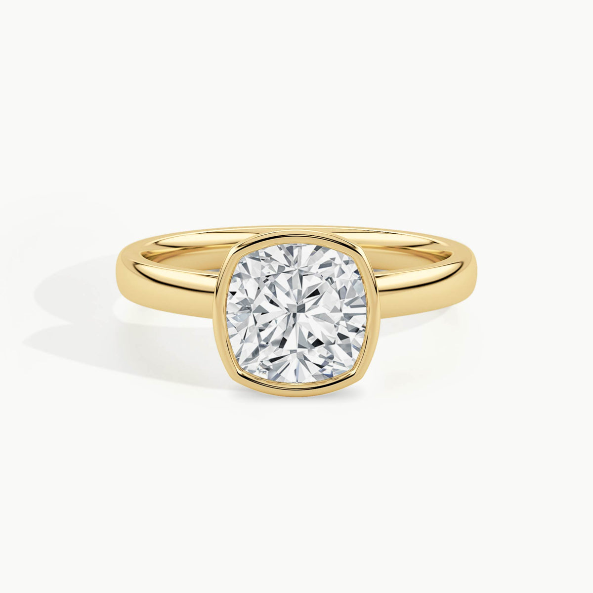 Yellow Gold, Cushion, down view