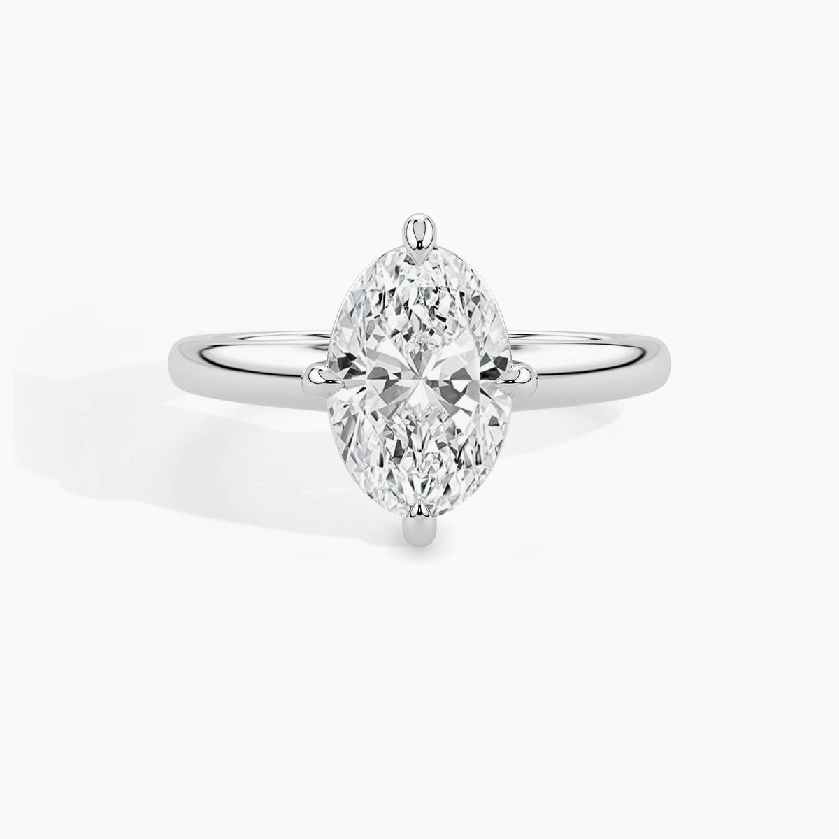 950 Platinum, Oval, down view