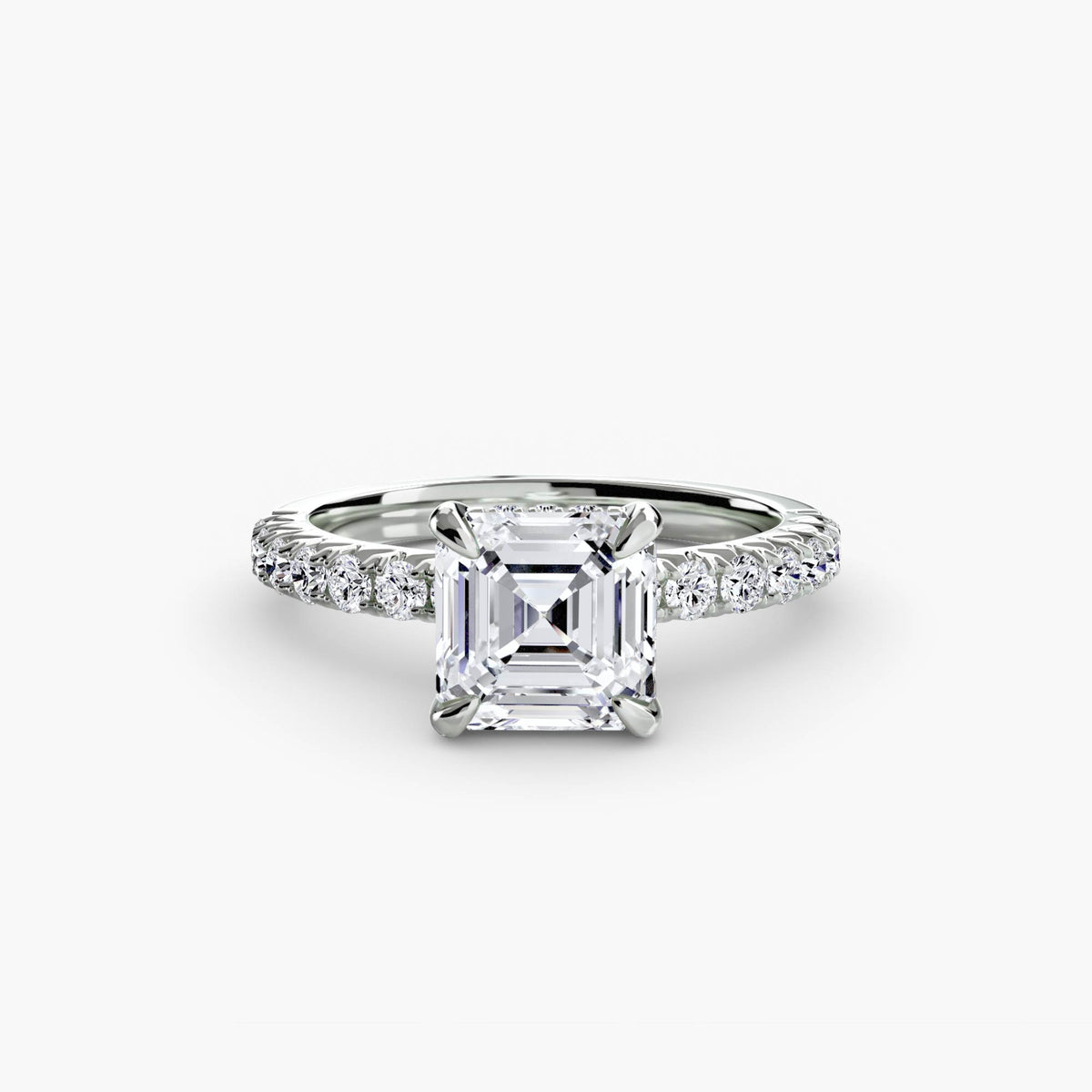 White Gold, Asscher, down view