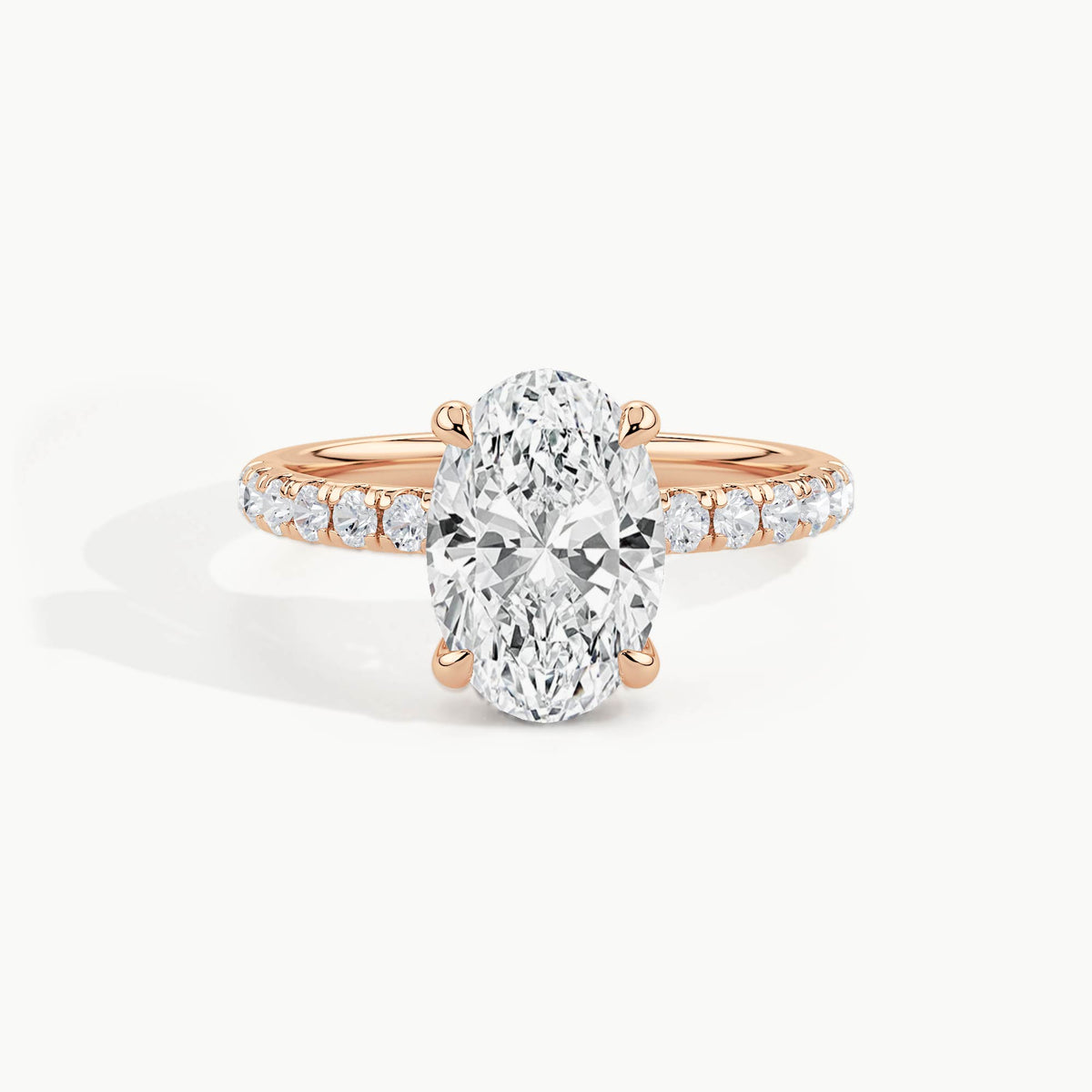 Rose Gold, Oval, down view