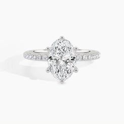 950 Platinum, Oval, down view