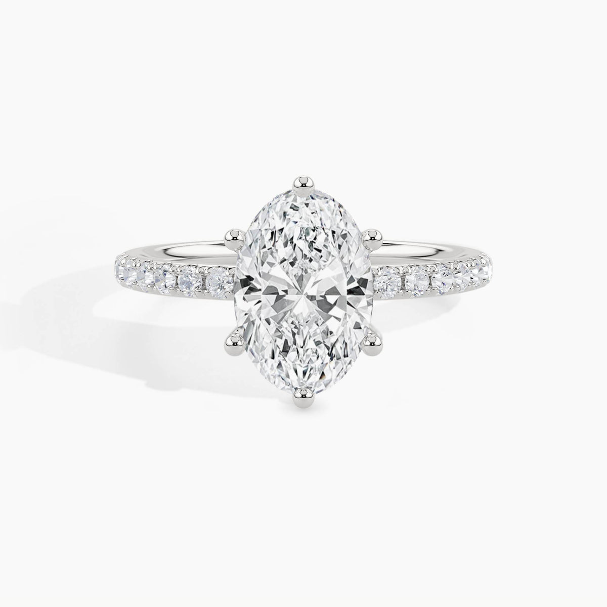 950 Platinum, Oval, down view