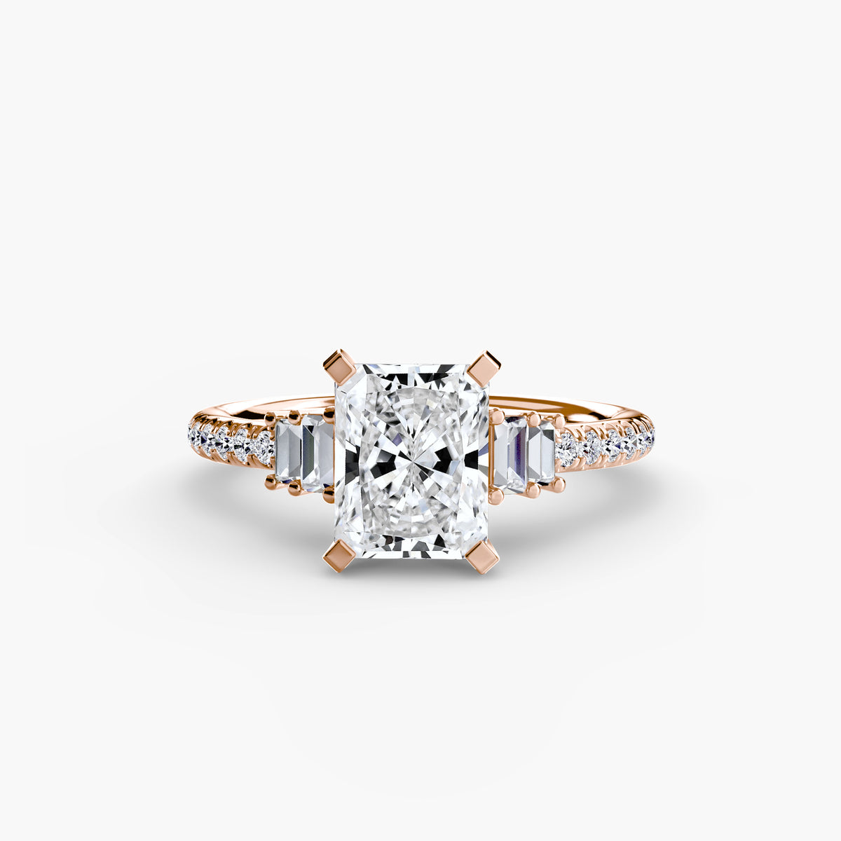 Rose Gold, Radiant, down view