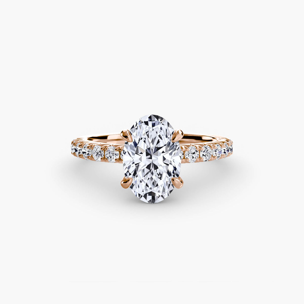 Rose Gold, Oval, down view