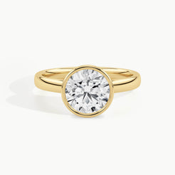 Yellow Gold, Round, down view