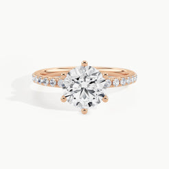 Rose Gold, Round, down view