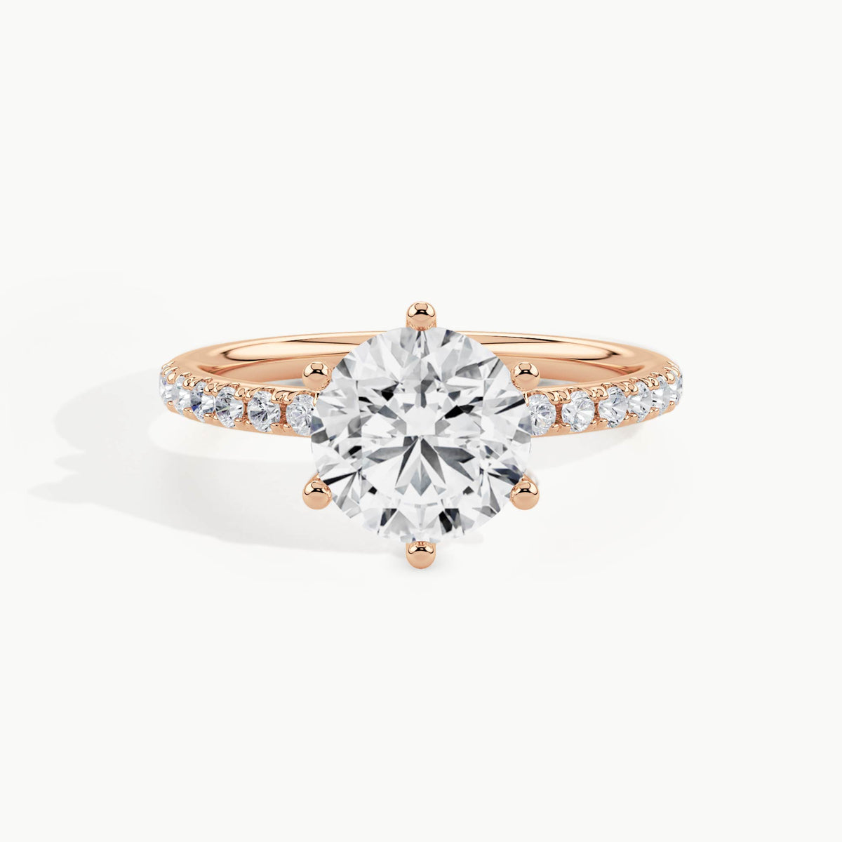 Rose Gold, Round, down view