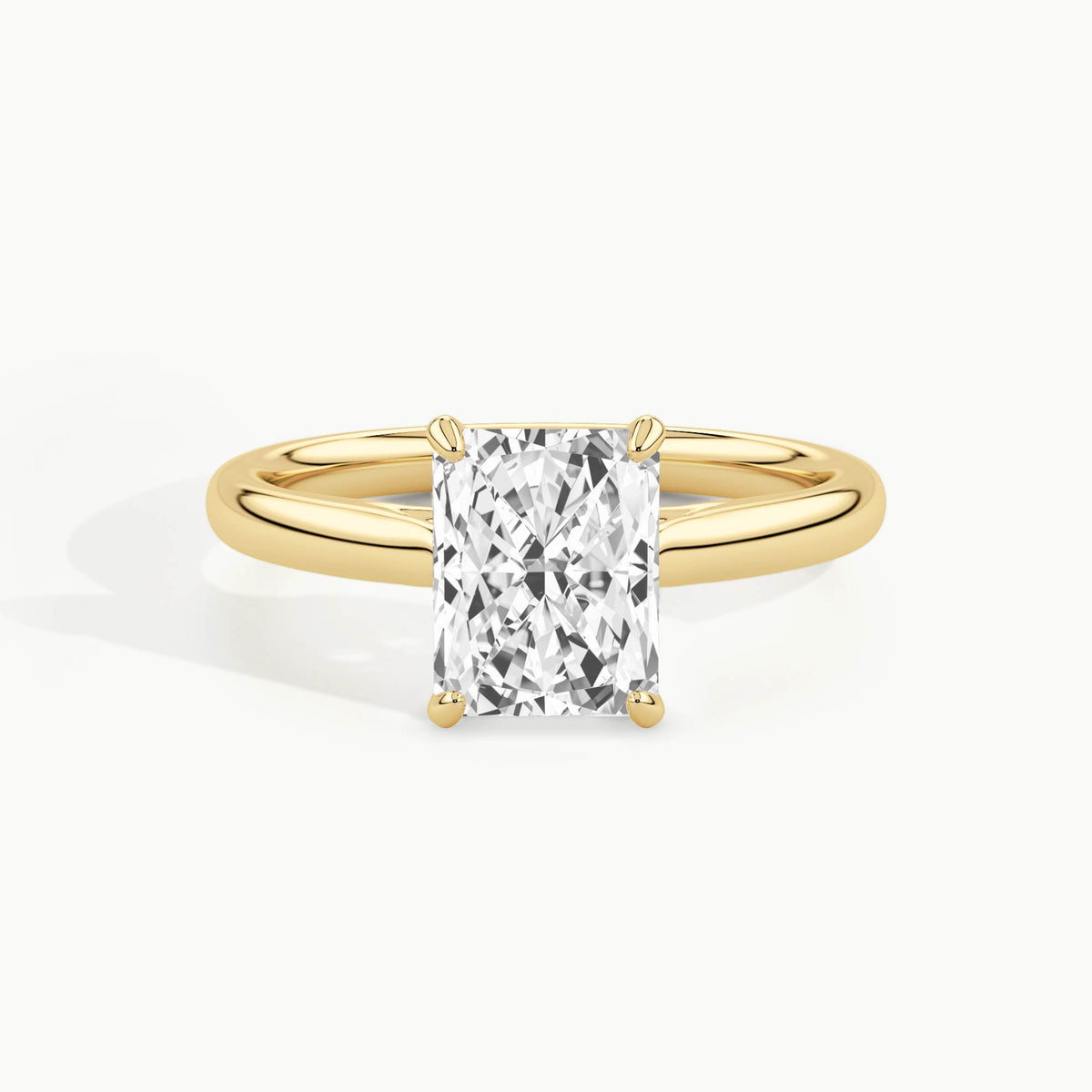 Yellow Gold, Radiant, down view