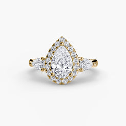 Yellow Gold, Pear, down view