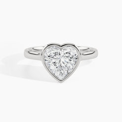 950 Platinum, Heart, down view