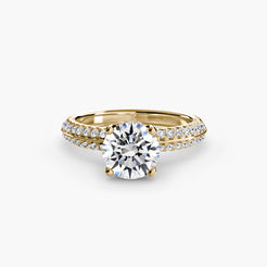 Yellow Gold, Round, down view