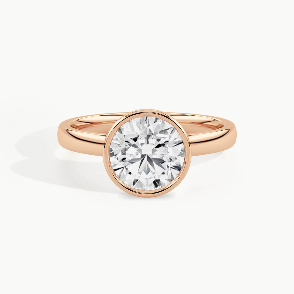 Rose Gold, Round, down view