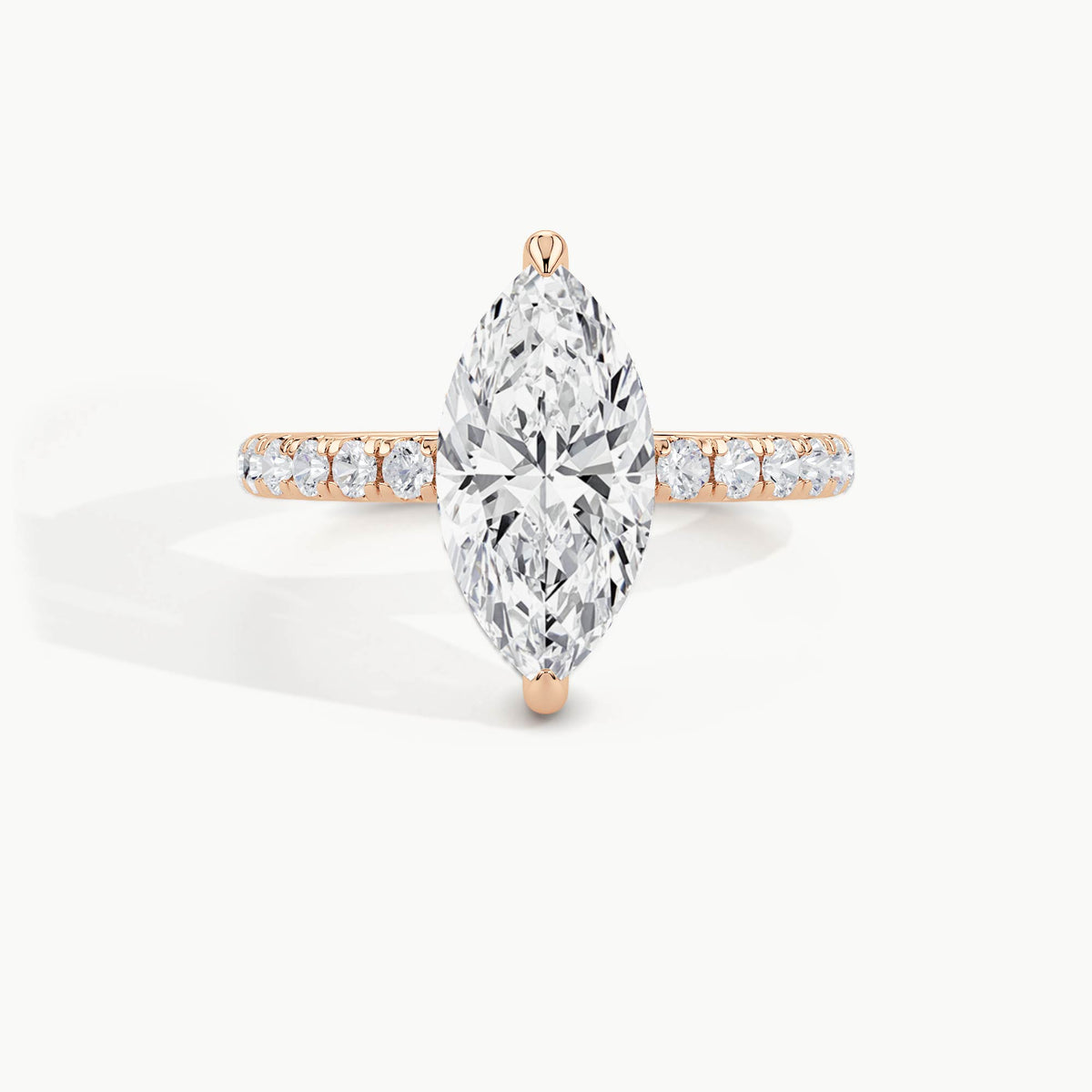 Rose Gold, Marquise, down view